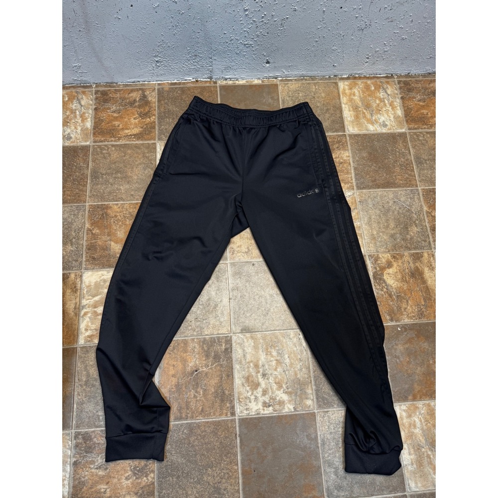 Adidas Womens Black Three Stripe Track Jogger‎ Pants Medium RN 88387